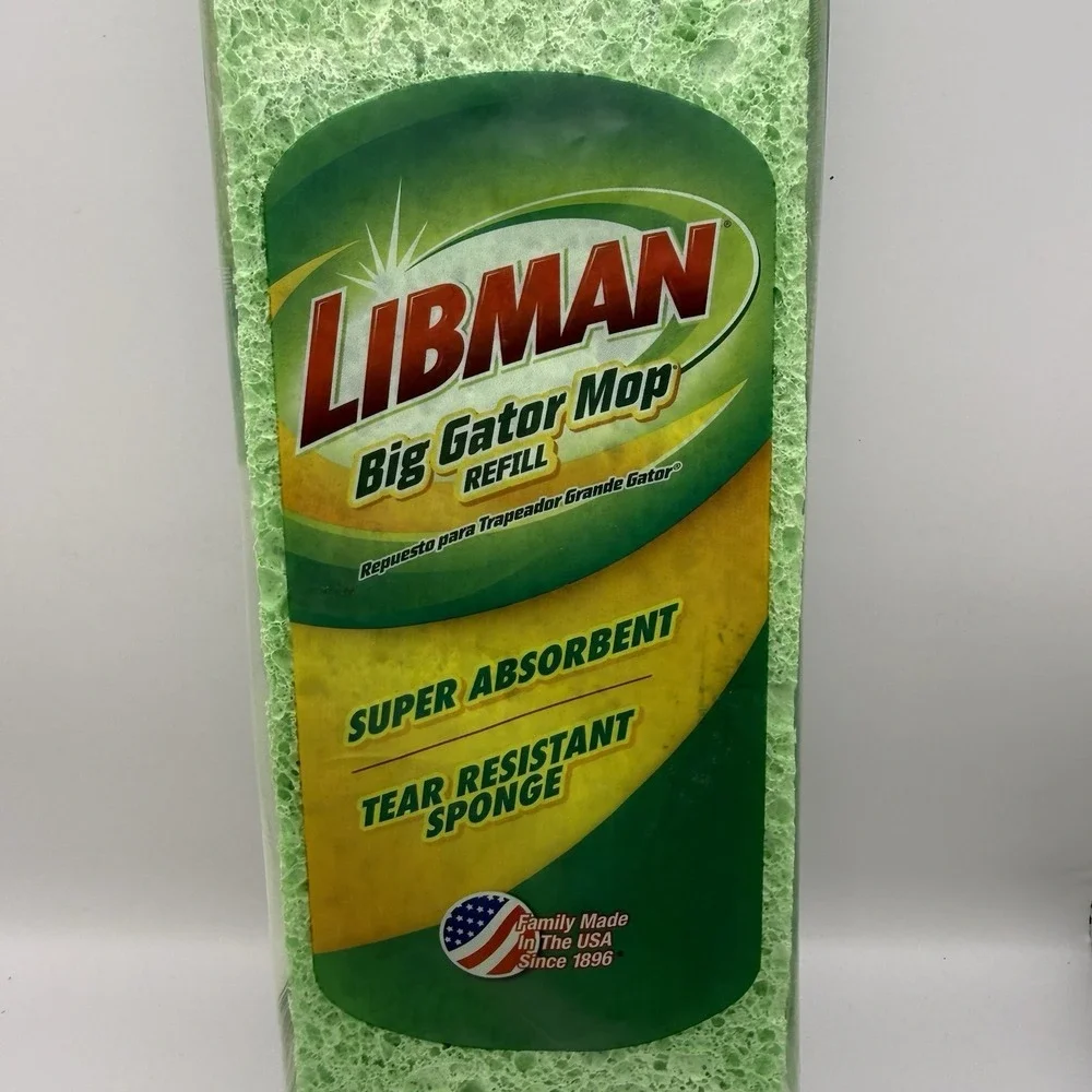 Lot of 2 LIBMAN Big Gator Mop Refill Super Absorbent  Tear Resistant 11.25